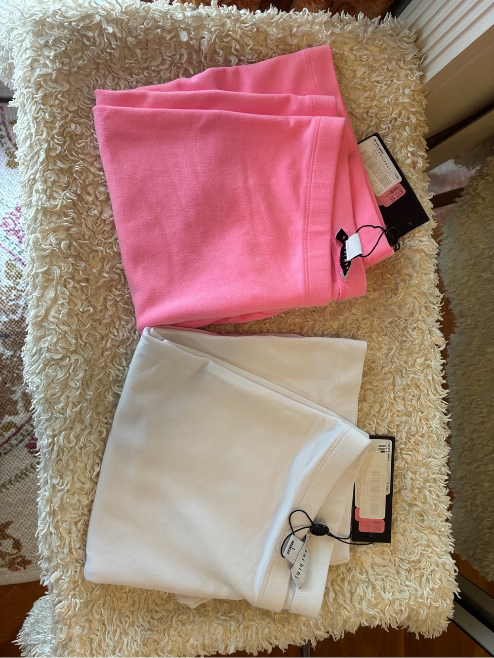 Gianni Bini Pink and White Mini Sorts - Duo Pack